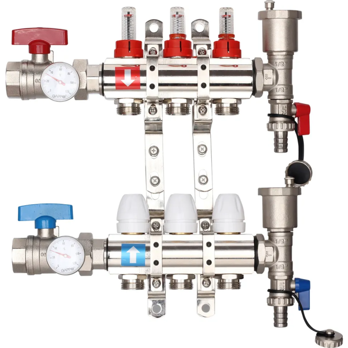 Коллектор регулируемый с расходомерами GAPPO G421,3 3-вых. X1